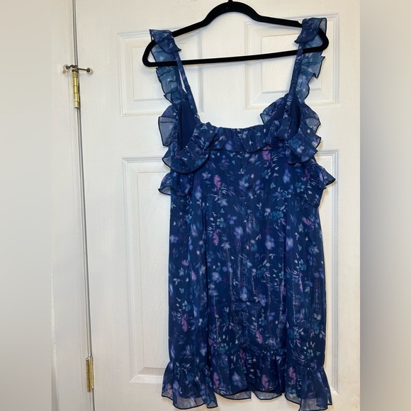 French Connection Aden Bai Frill Mini Dress Size 12 - Picture 7 of 12